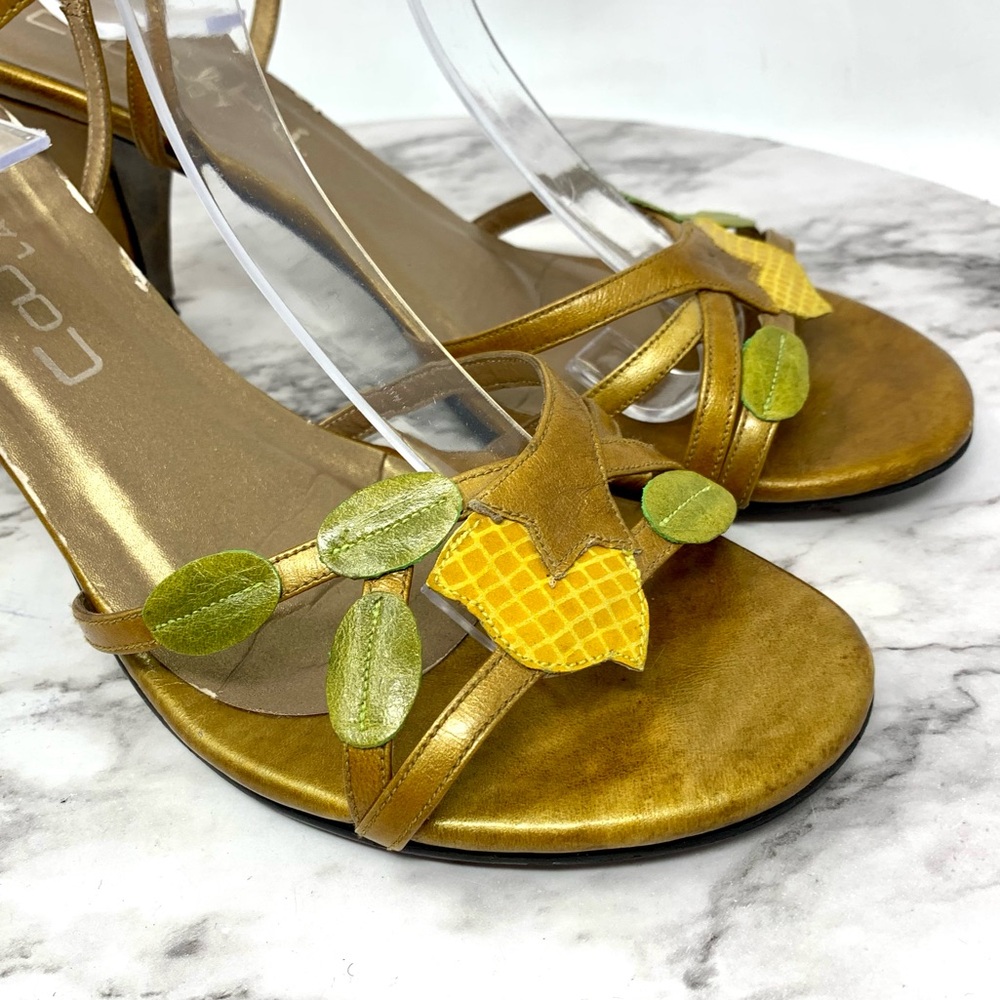 VTG Carlini Lady Floral Detail Pumps 38 Retro Pinup Classic Cocktail Evening - Picture 16 of 16